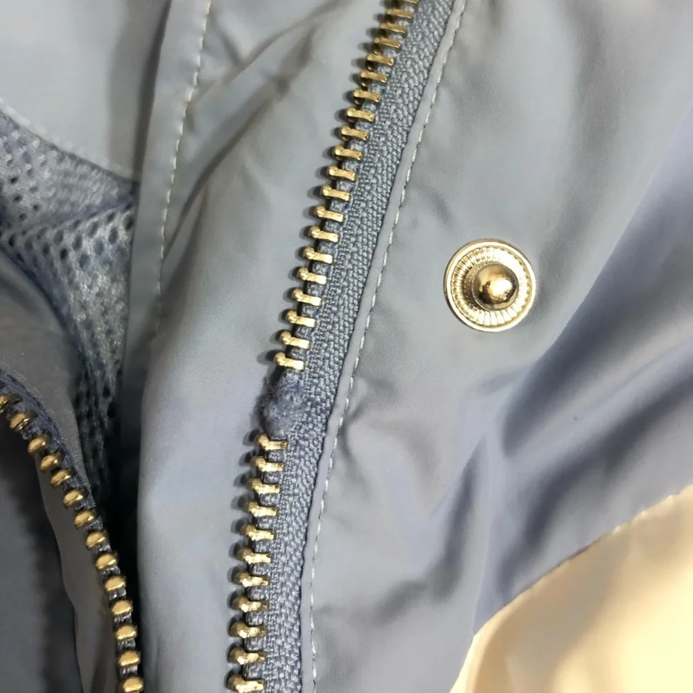P.E Nation Blue, Taupe & White Colorblock shelter Jacket L/G